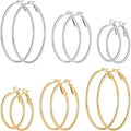 Smooth Open Hoop Earrings Stainless — Swuffy