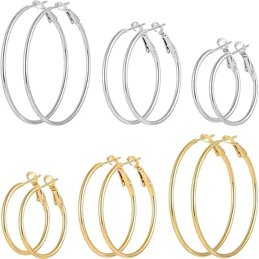 Smooth Open Hoop Earrings Stainless — Swuffy