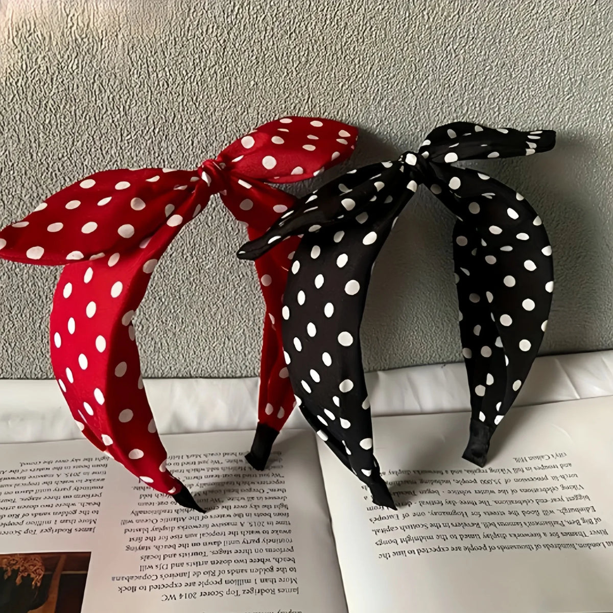 Vintage Red Hairband Versatile Bow — Swuffy