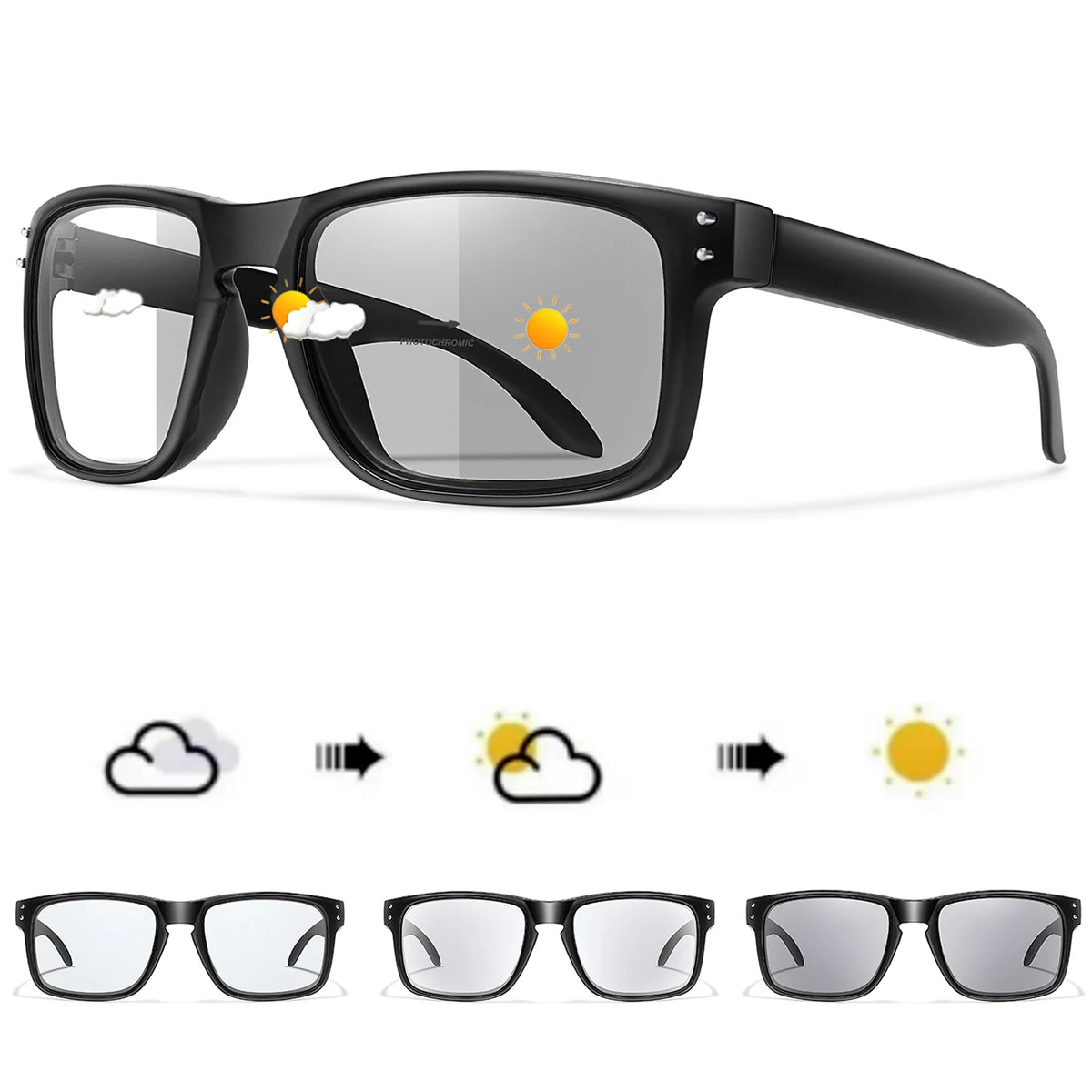 Photochromic Square Sunglasses — Swuffy