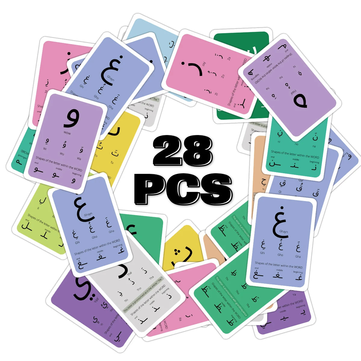 Arabic Alphabet Flash Cards Beginner — Swuffy