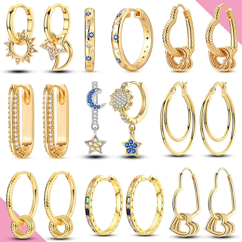 Gold & Silver Hoop Earrings — Swuffy