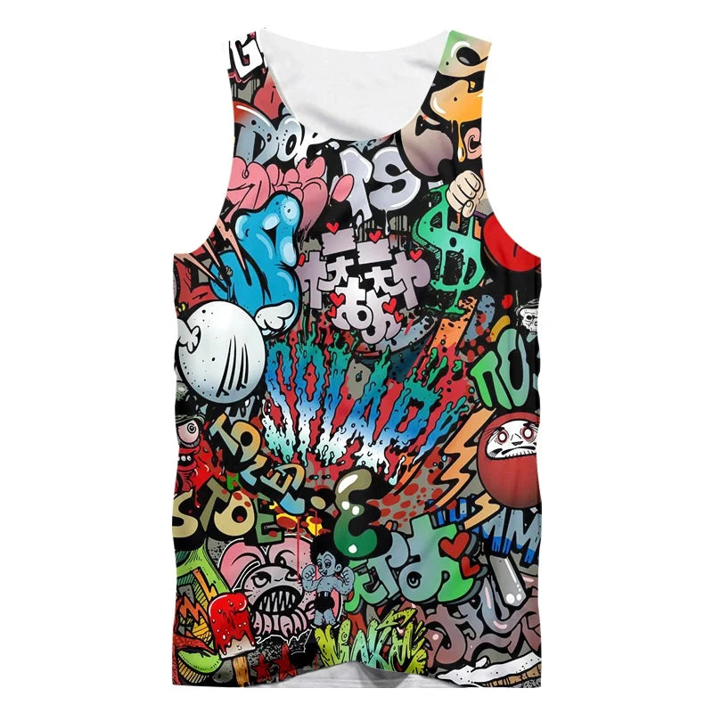 Abstract Graffiti Patterns Tank Tops — Swuffy