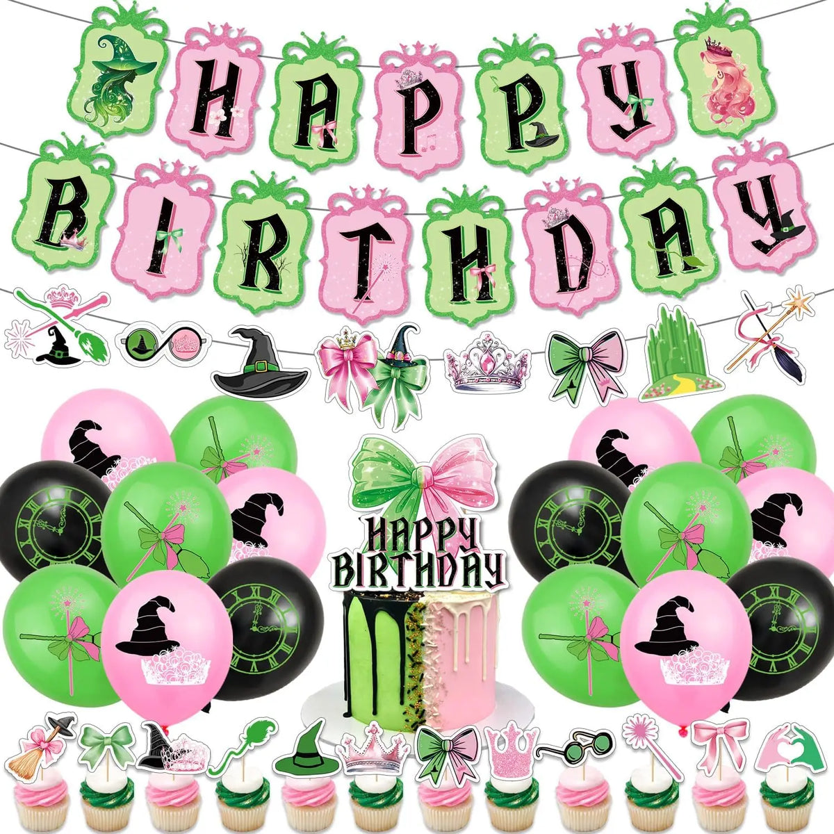 Witch Theme Birthday Decorations Happy — Swuffy