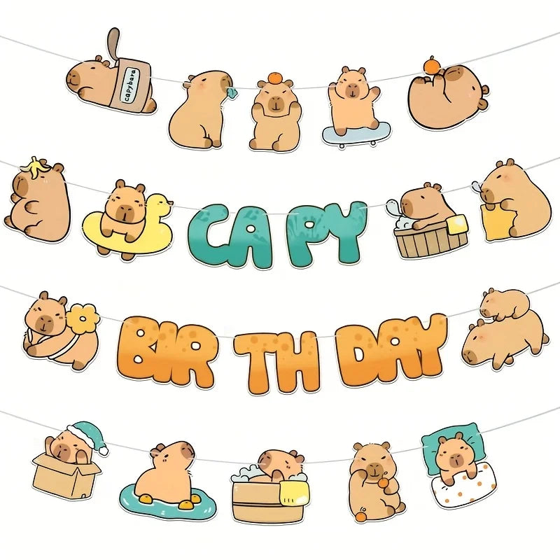 Capybara Birthday Party Supplies Capybara — Swuffy