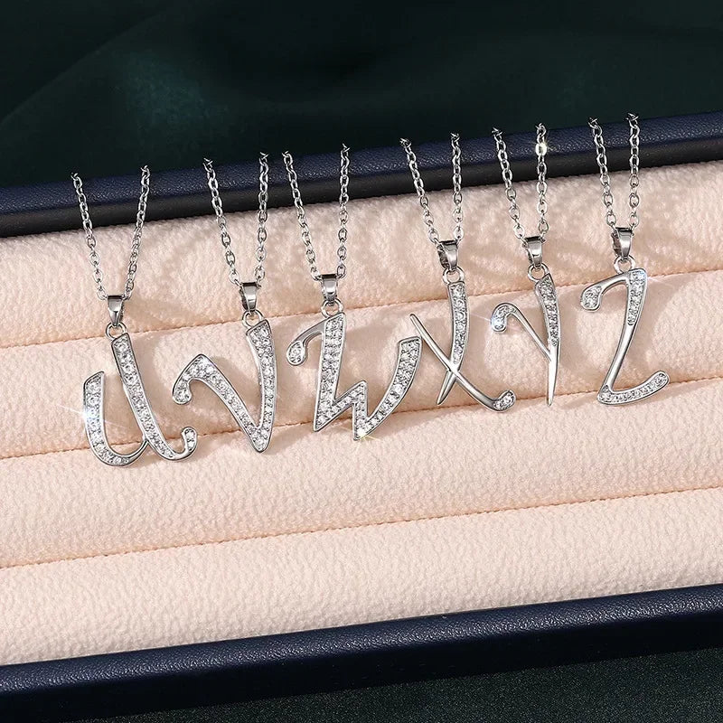 Letter Zircon Necklace Design Trendy — Swuffy