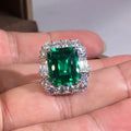 Green Cubic Zirconia Rings Wedding — Swuffy