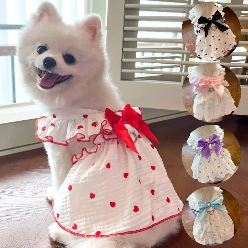 Dog Summer Clothes Heart Print — Swuffy