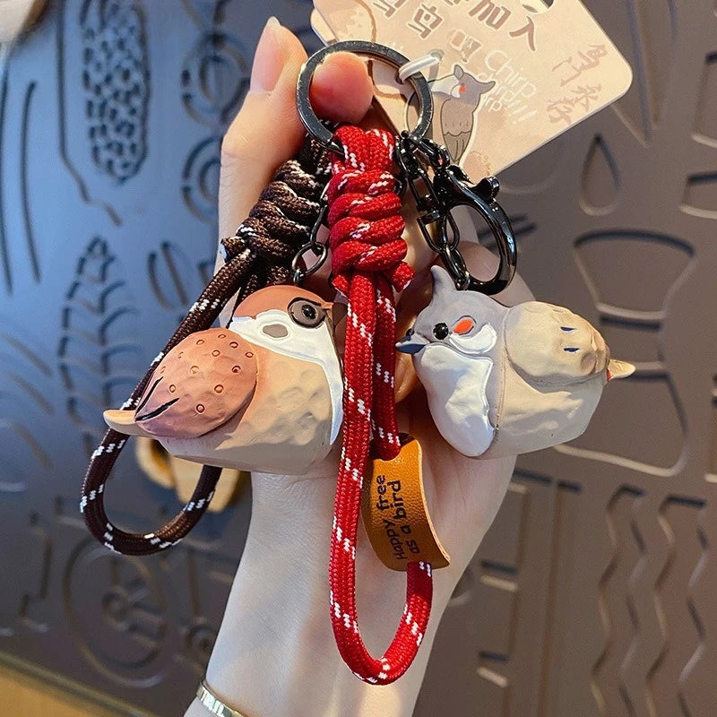 Resin Bird Wood Keychain — Swuffy