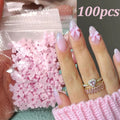 Kawaii Pink Bowknot Nail Art — Swuffy