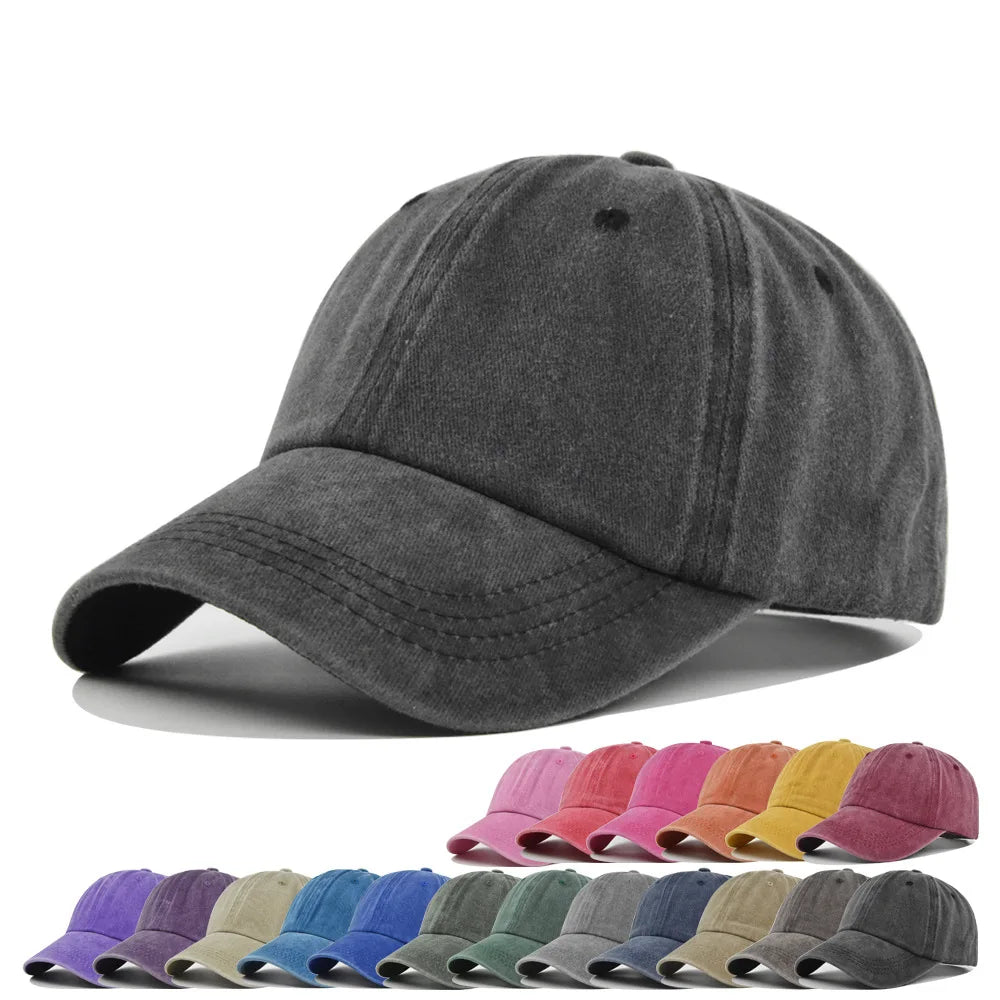 Baseball Cap Adjustable Solid Casual — Swuffy