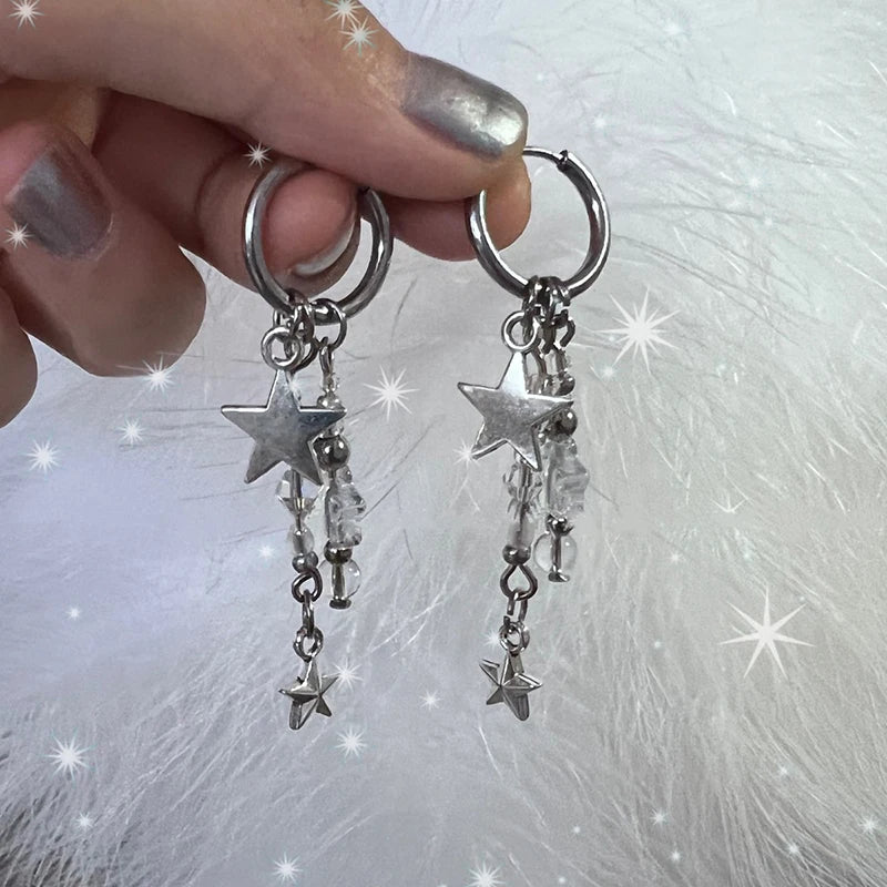 Irregular Pentagonal Star Earrings Beaded — Swuffy