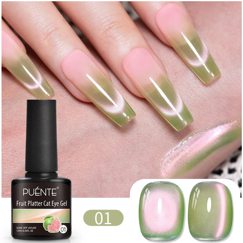 Nuvora Puente Fruit Series Cat Magnetic Gel Nail — Nuvora