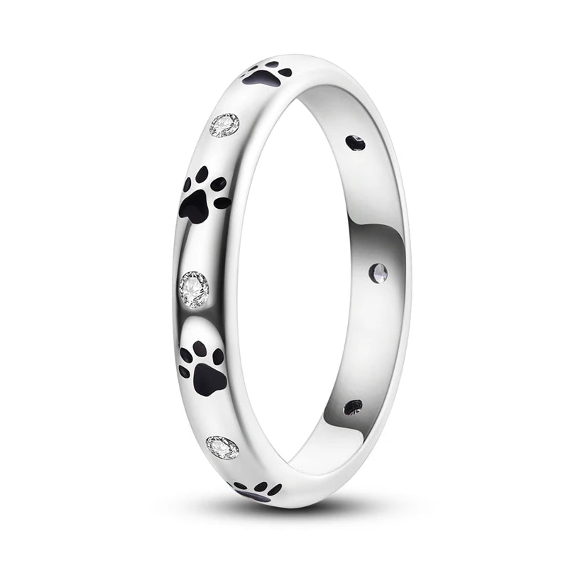 Silver Paw Print Ring — Swuffy