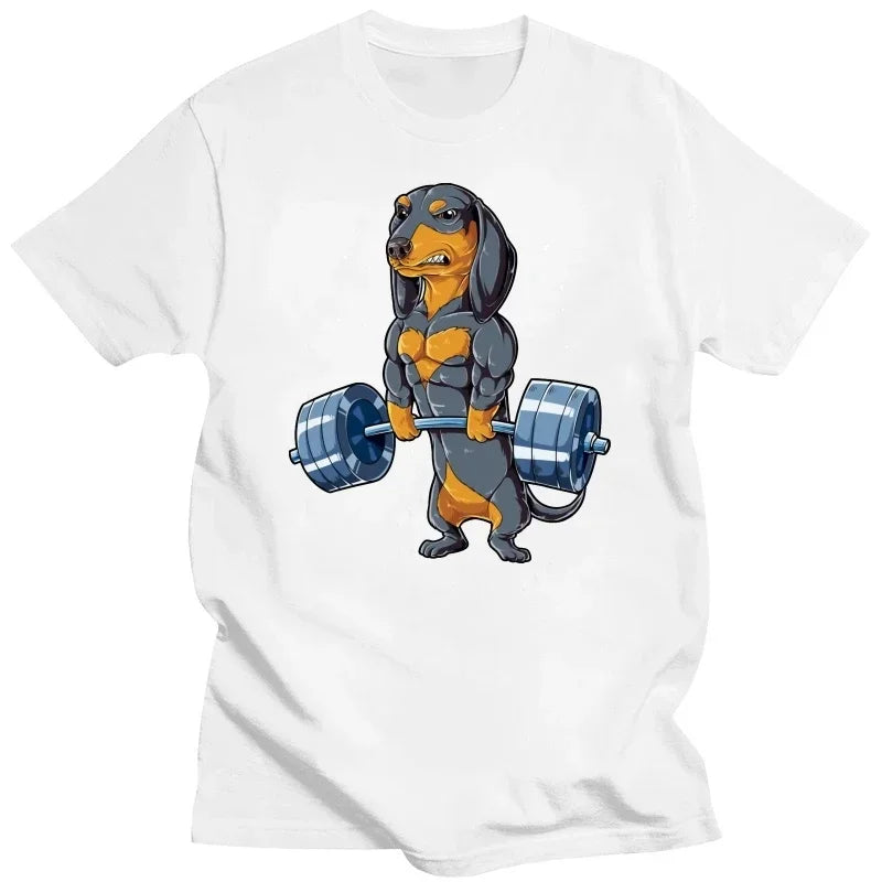 Dachshund Dog Weightlifting Funny Deadlift — Swuffy