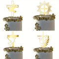 Golden Cross Dove Cake Toppers — Swuffy