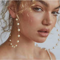Imitation Pearl Big Hoop Earrings — Swuffy