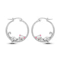 Sterling Silver Lazy Cat Hoop — Swuffy