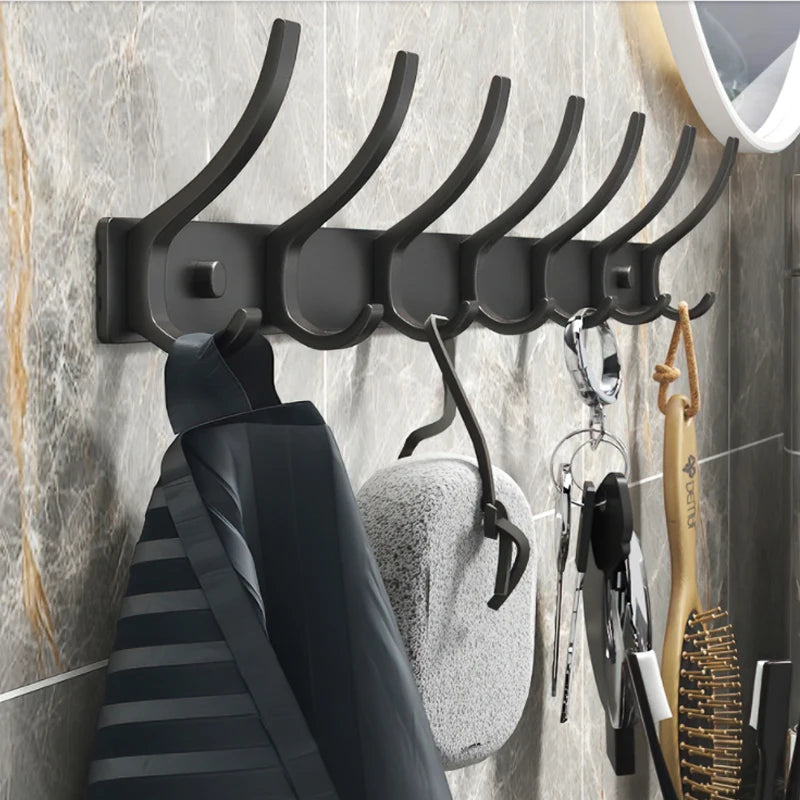 Household Wall Coat Rack Black — Swuffy