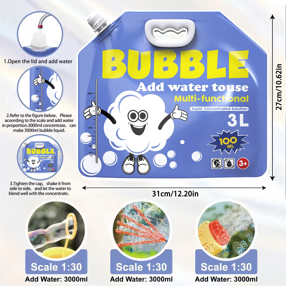 Concentrated Bubble Solution Bubble Machines — Swuffy