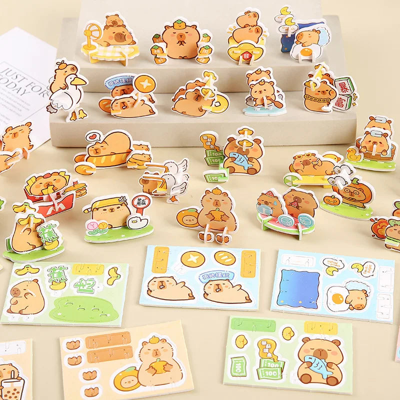Cartoon Animal Capybara Theme Paper — Swuffy