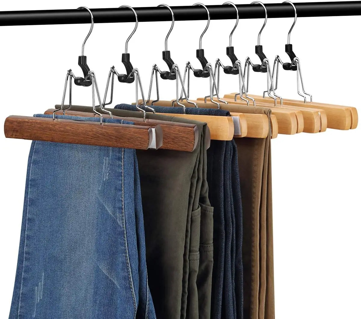 Wooden Pants Skirt Hangers Smooth — Swuffy