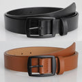 PU Leather Belt Metal Pin — Swuffy