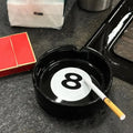 Unique Black Eight Ceramic Ashtray — Swuffy