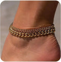 Gold Ankle Bracelets Gold Plated — Swuffy