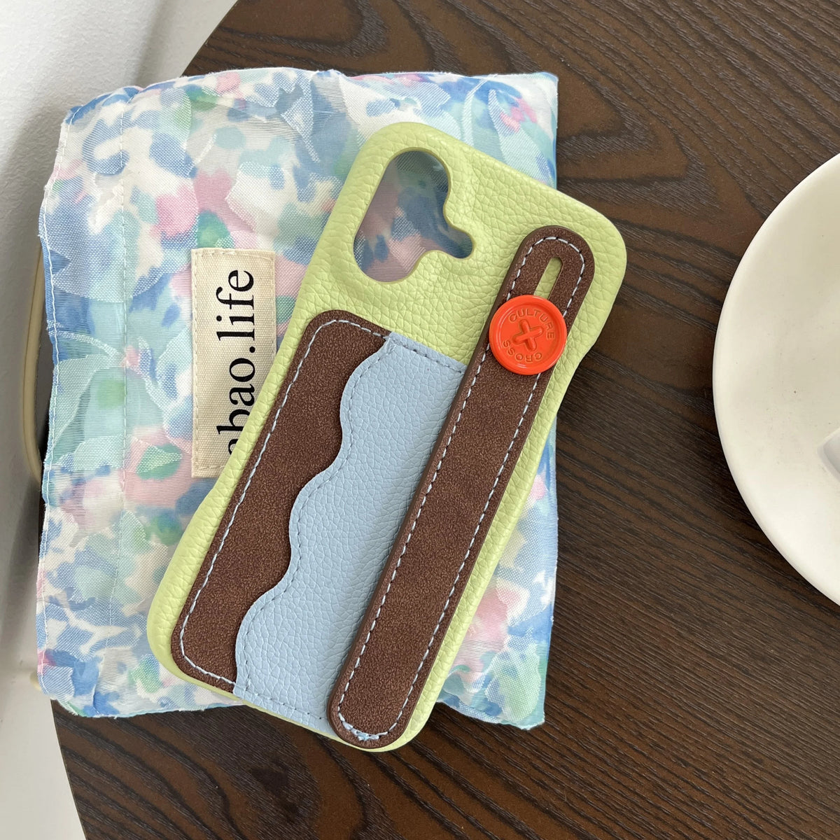 Tri Button Splicing Wallet Card — Swuffy