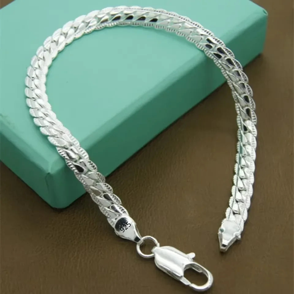 Sterling Silver Bracelet Mm Cm — Swuffy