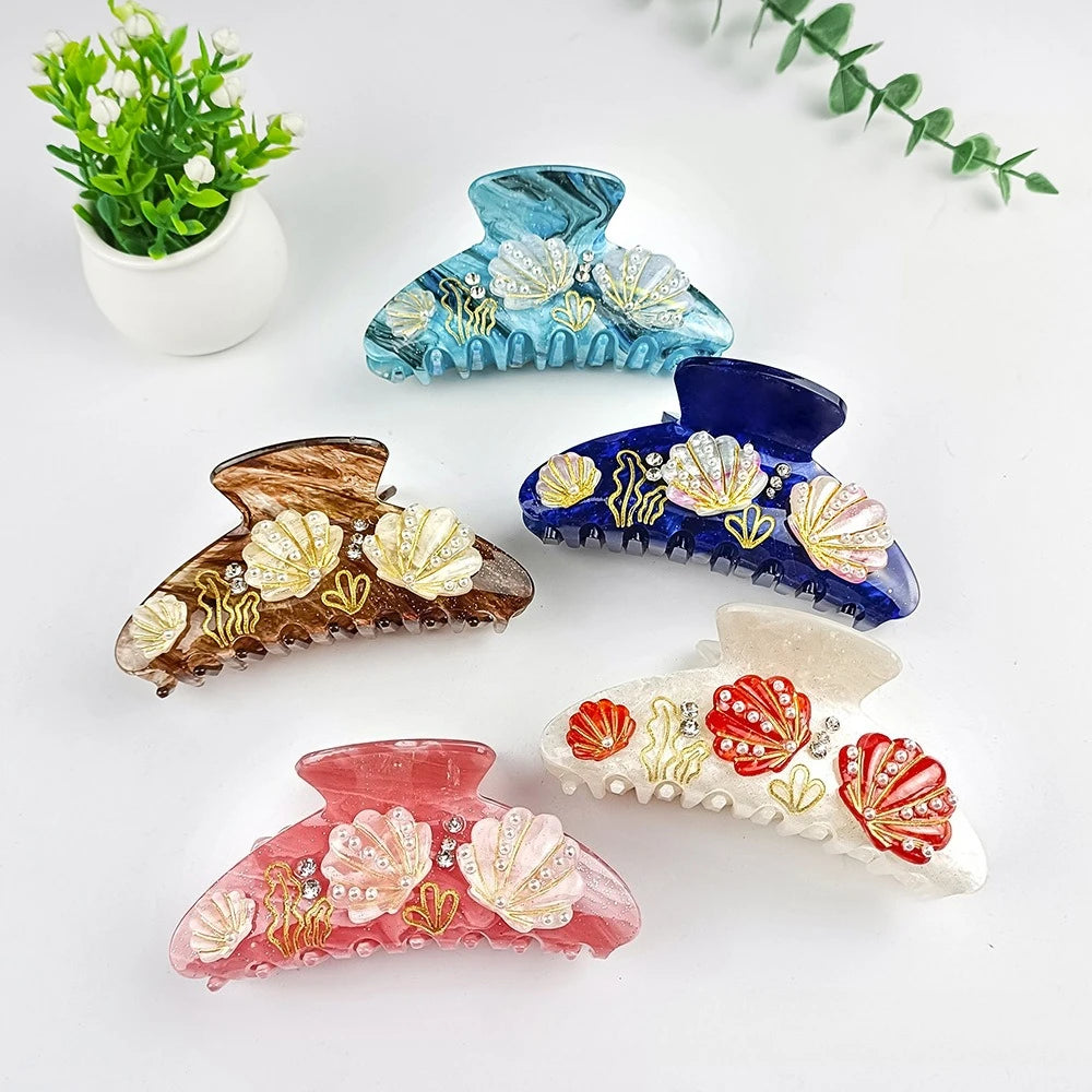 Large Pearl Shell Hair Claw — Swuffy