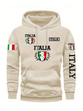 Nuvora Men S Italy Print Pullover Front Pocket — Nuvora