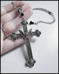 Gothic Skull Bat Cross Pendant — Swuffy