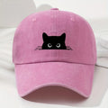 Cat Print Vintage Washed Baseball — Swuffy
