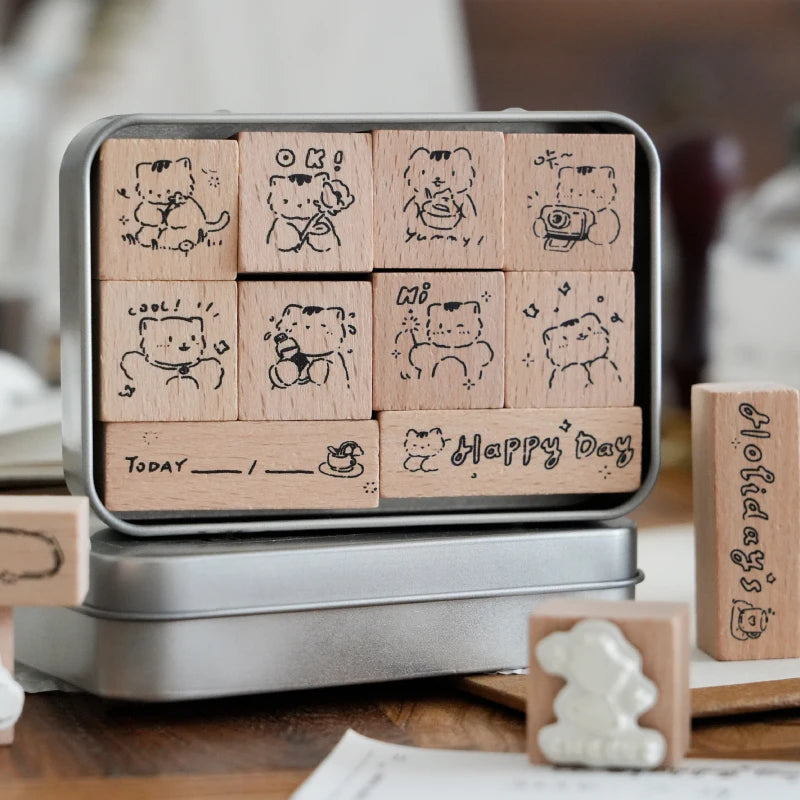 Cat Wooden Stamp Stamping Junk — Swuffy