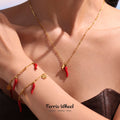 Chili Pendant Necklace Bracelet Stainless — Swuffy