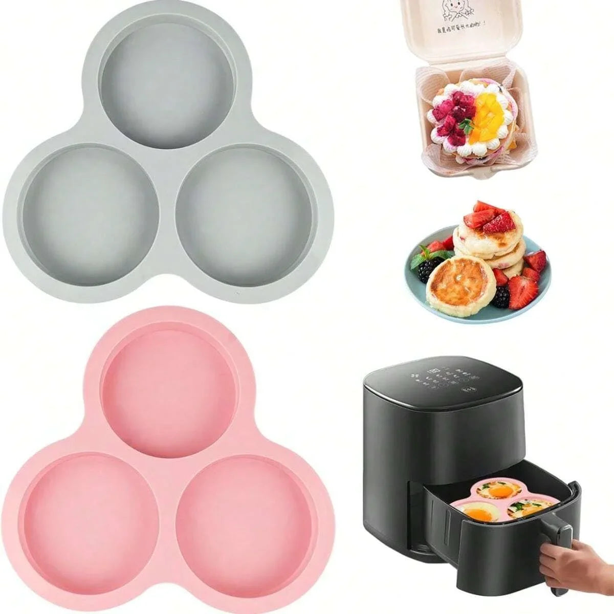 Nuvora Reusable Silicone Air Fryer Egg Mold Non-Stick — Nuvora
