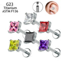 Titanium Helix Stud Earrings Cz — Swuffy