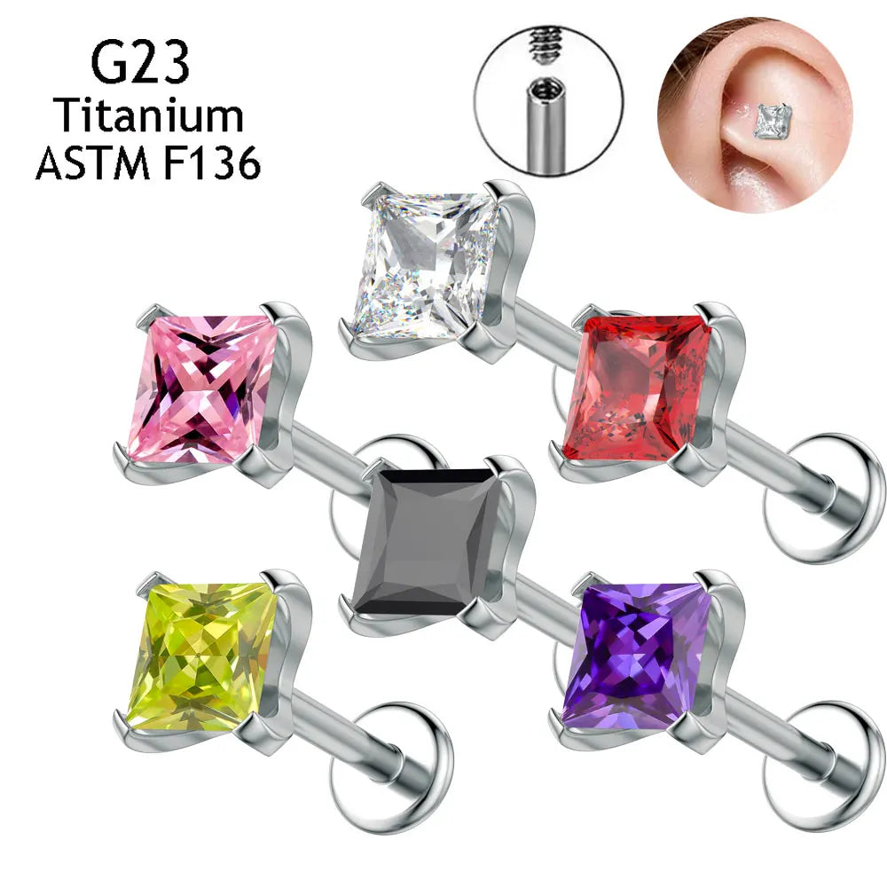 Titanium Helix Stud Earrings Cz — Swuffy