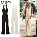 Nuvora Mujer 2025 Long Jumpsuit Woman Flared Fitness — Nuvora