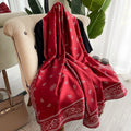 Cashew Flower Patterned Large Scarf — Swuffy