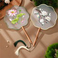 Embroidered Silk Round Hand Fan — Swuffy
