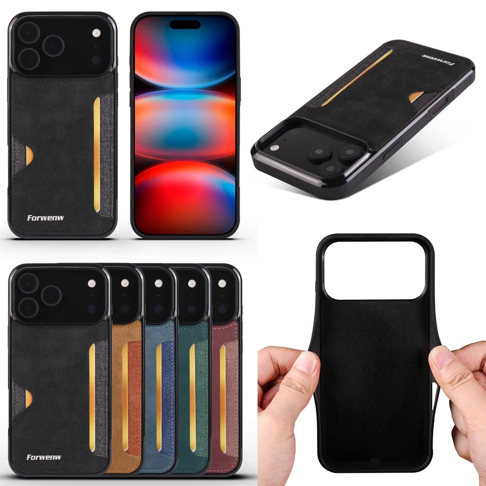 Card Slot Leather Phone Case — Swuffy