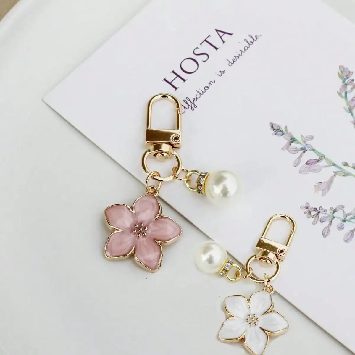 Sakura Flower Alloy Keychain — Swuffy