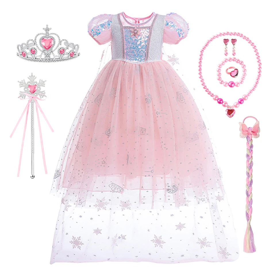 Princess Elsa Dress Girls Cosplay — Swuffy