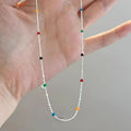 Silver Sterling Silver Necklace Simple — Swuffy