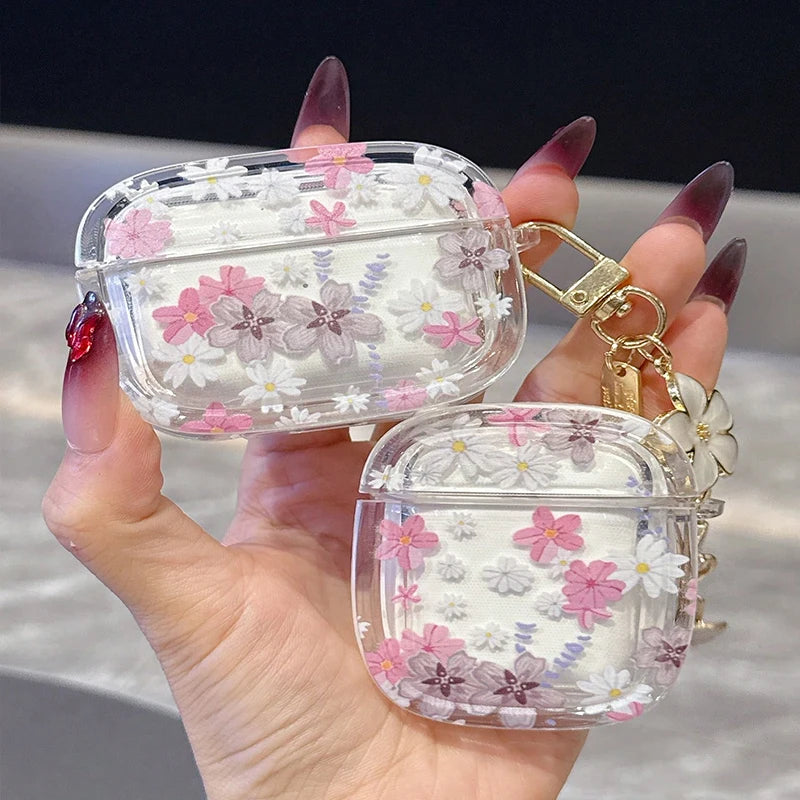 Pink Flowers Pattern Wireless Bluetooth — Swuffy