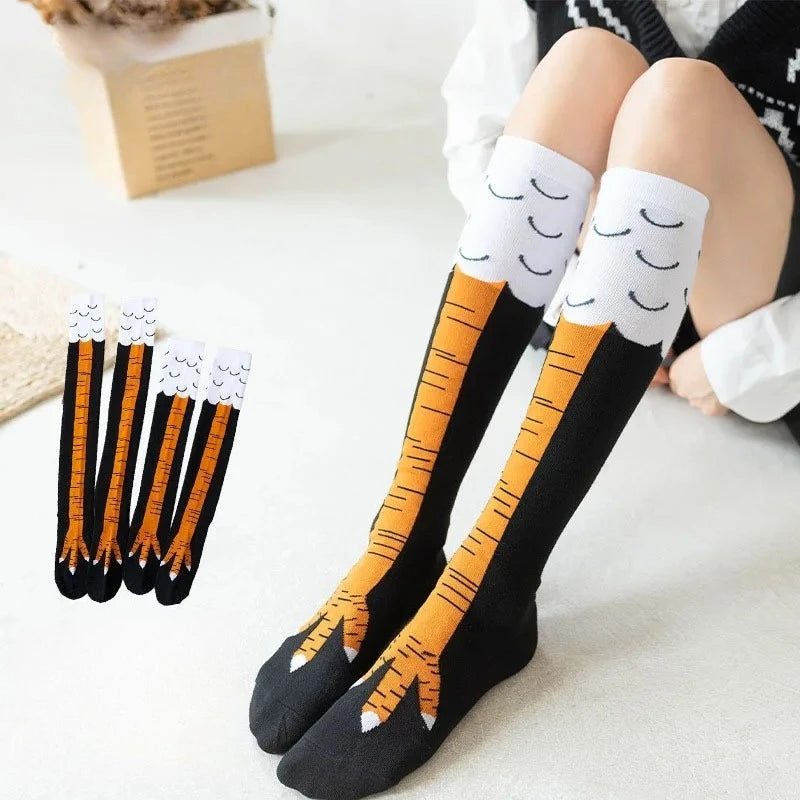 Funny Chicken Socks Print Cartoon — Swuffy