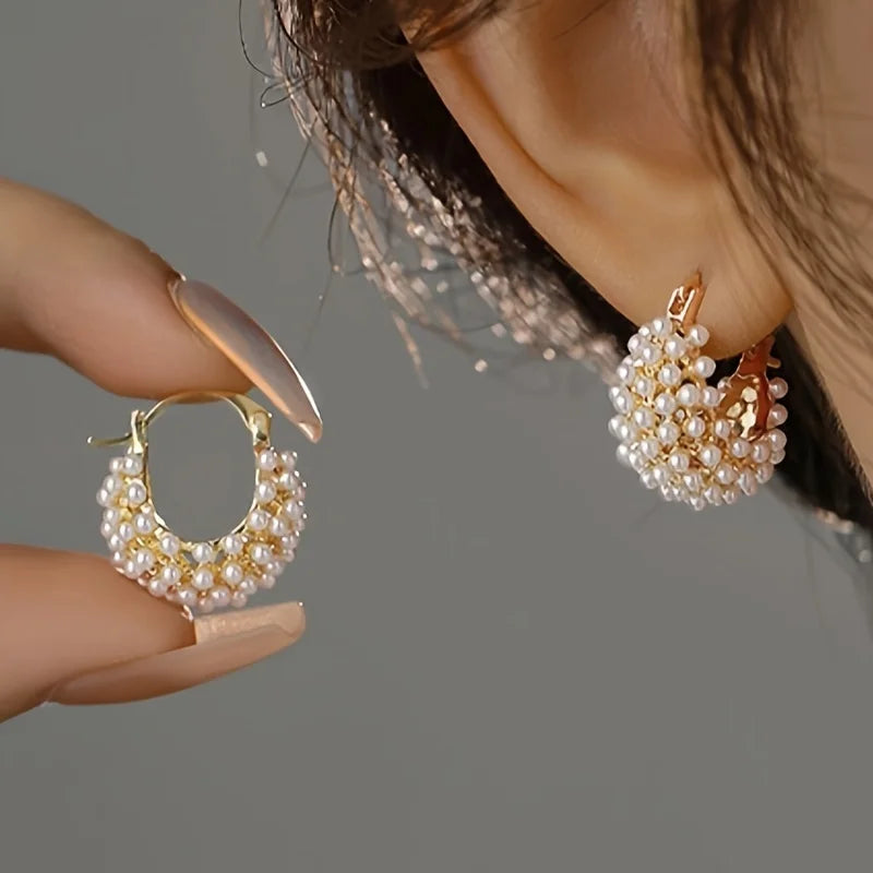 Dazzling Artificial Pearl Earrings Design — Swuffy